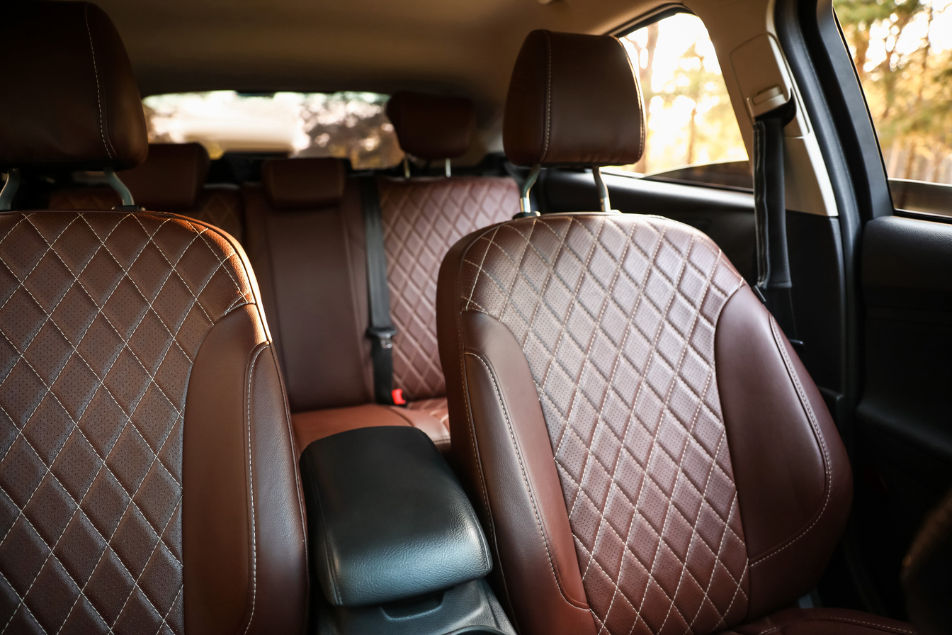 Front Leather Seats in Modern Car